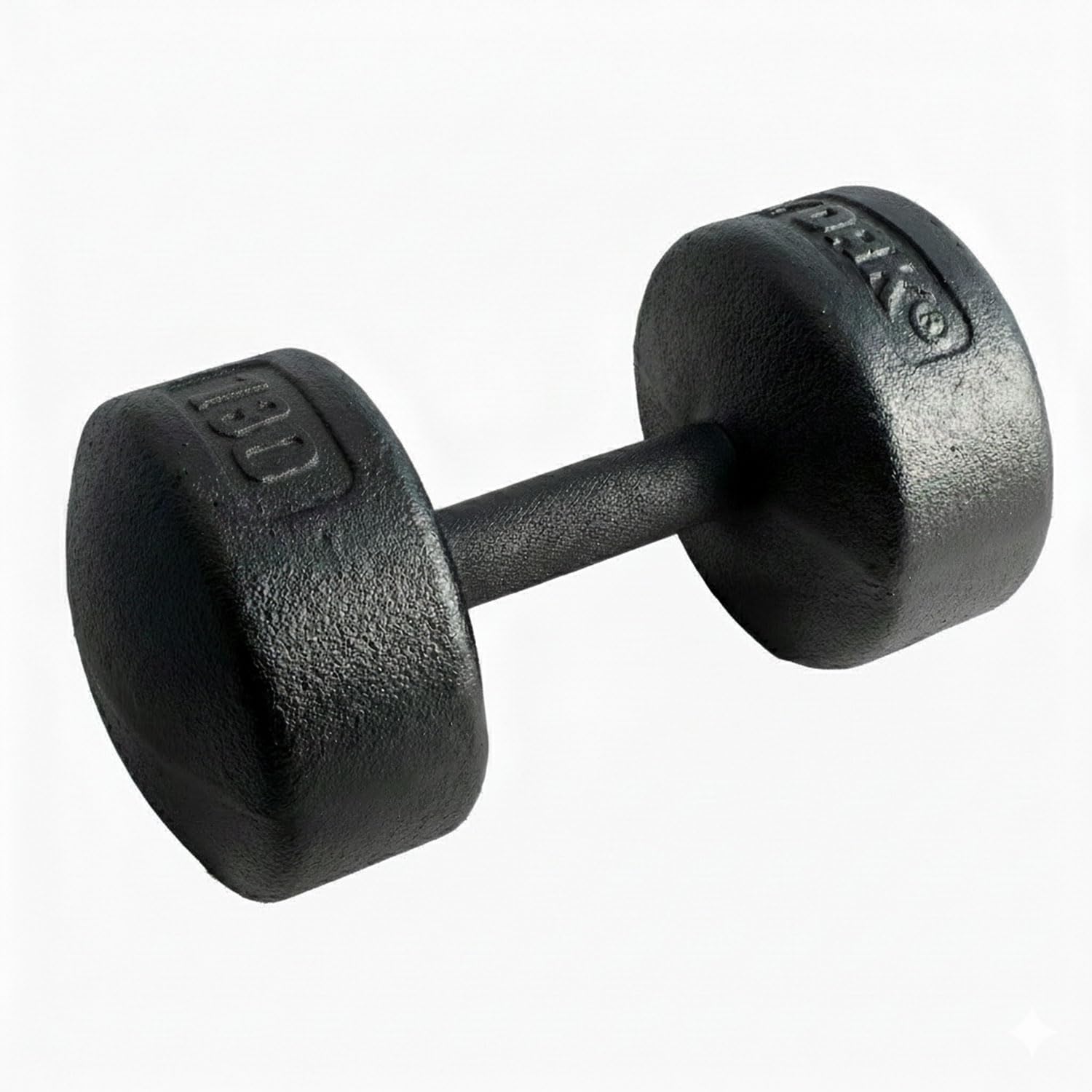 Legacy Solid Round Dumbbell Black – Heavy Duty Cast Iron Hand Weight with Knurled Ergonomic Grip for Strength Training, Muscle Toning, Home Gym Workout – 5 lb to 150 lb In Single & Pair