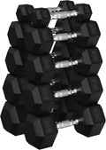 Hex Dumbbell Sets with Rack, 90-640 lb Rubber Encased Exercise & Fitness Dumbbells Set, Hand Weight for Strength Training, Weight Dumbbells