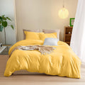 800TC 3 Sided Zipper Duvet Cover Set Soft Egyptian Cotton 3 Sided Zipper Closure, 3 PCS 1-Duvet Cover & 2- Pillow Shams - King-XL Size (98' x 116') Inches, (Solid Gold)