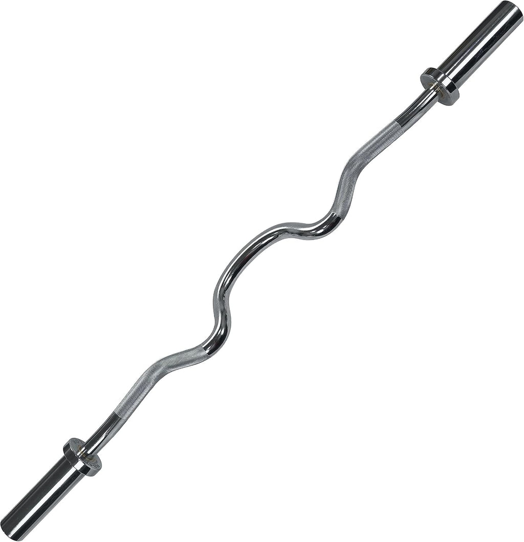 Valor Fitness Olympic Curl Bar – Ergonomic EZ and Super Curl Barbell for Biceps, Triceps, and Arm Workouts – 28mm Grip, 250 lb Capacity, Fits 2' Weight Plates