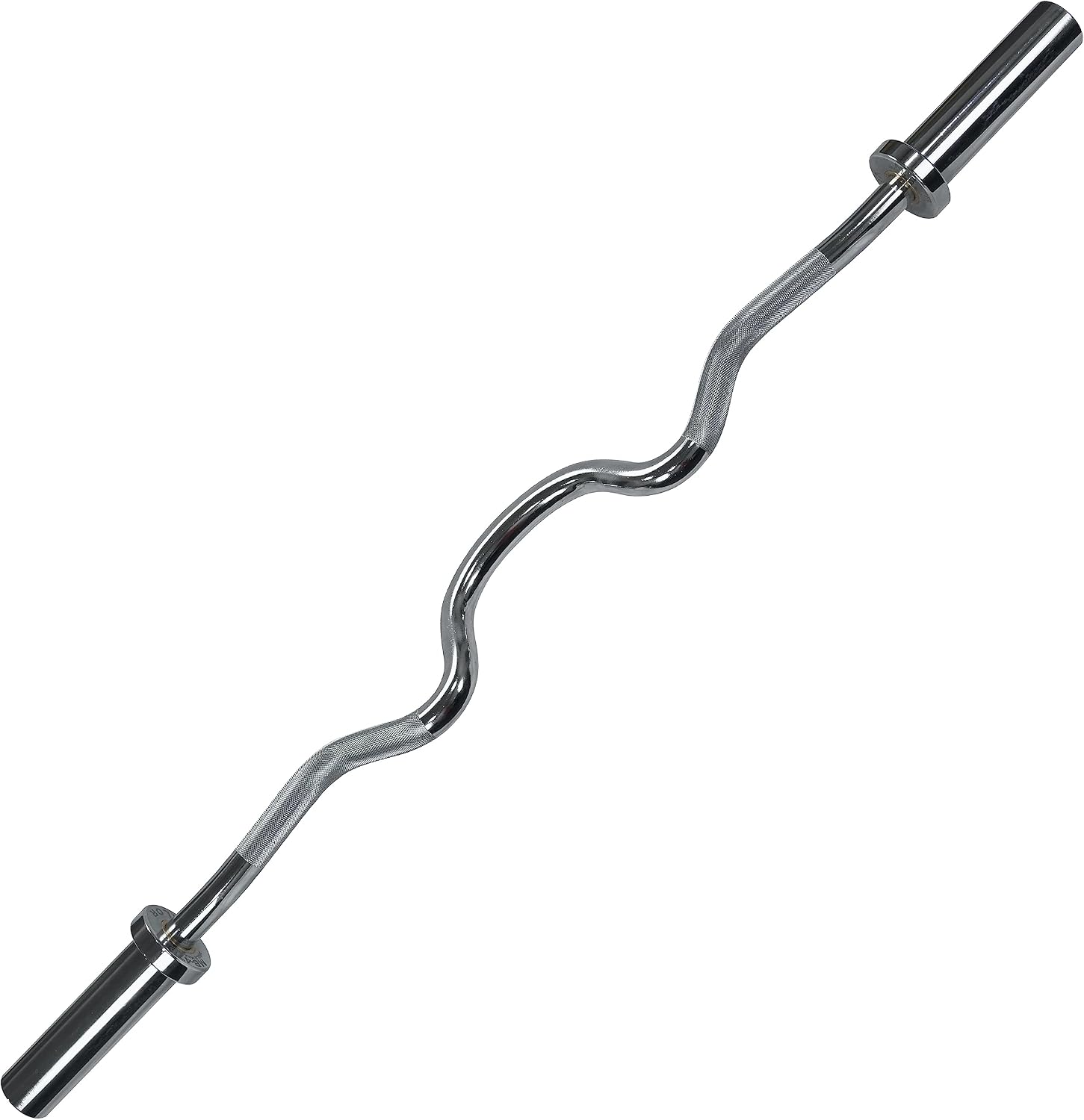 Valor Fitness Olympic Curl Bar – Ergonomic EZ and Super Curl Barbell for Biceps, Triceps, and Arm Workouts – 28mm Grip, 250 lb Capacity, Fits 2' Weight Plates