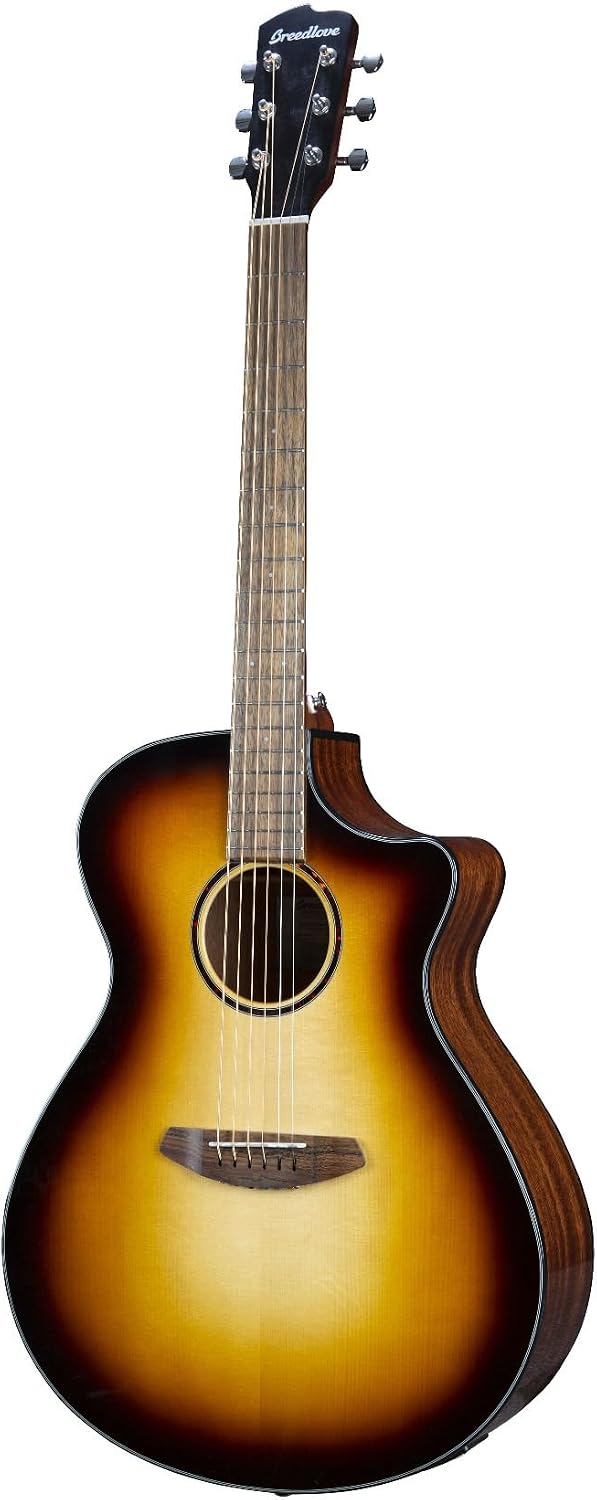 Breedlove Discovery S Concerto Edgeburst CE European Spruce African Mahogany Acoustic Electric Guitar (Natural Gloss)