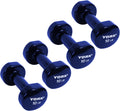 Vinyl Coated Fitbell Dumbbell (1LB to 15LB, Pack of 1, 2, 4) | Durable Anti-Roll Anti-Slip, Multi-Color | Ideal for Arm Rows Squats Chest Presses Bicep Curls Walking Jogging & Yoga