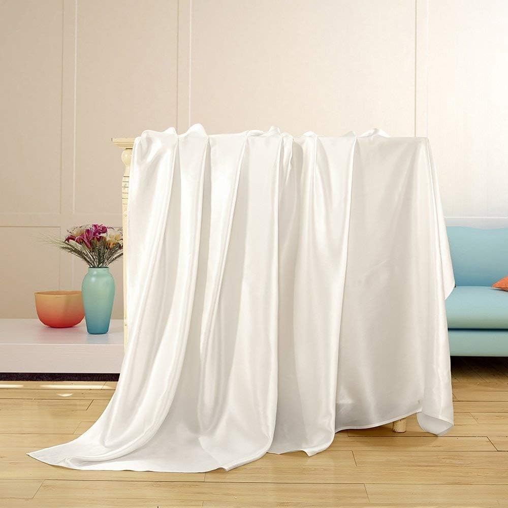 LilySilk Mulberry Silk Sheets 4 Piece, 19 Momme, King Size - 1 Flat Sheet, 1 Fitted Sheet & 2 Oxford Pillowcases, 100% Top 6A Grade Oeko-Certified, Ivory