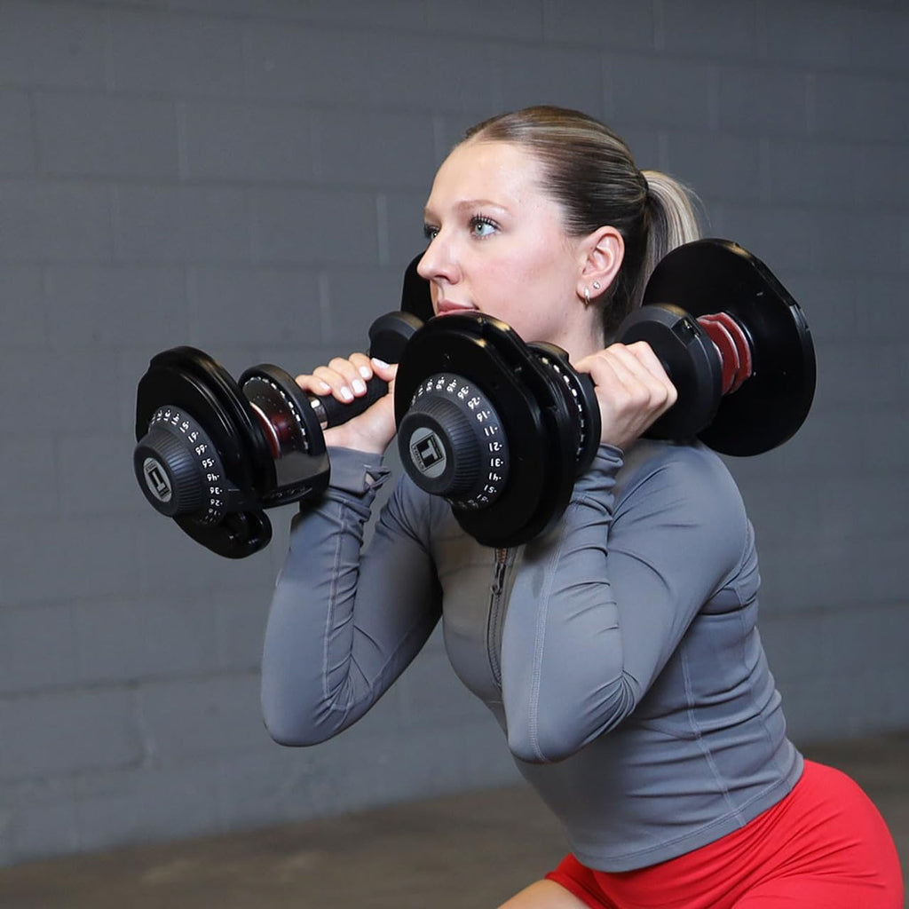 Body-Solid Tools Adjustable Dumbbell Set, 11 lb. to 66 lb.