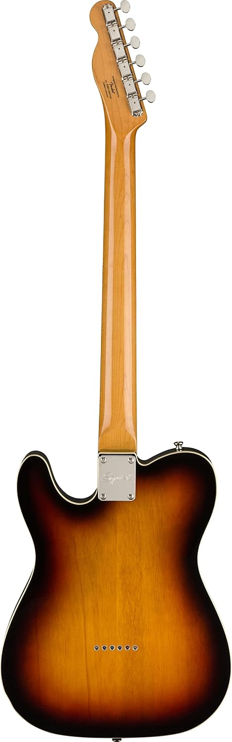 Squier Classic Vibe Baritone Custom Telecaster Electric Guitar, with 2-Year Warranty, 3-Color Sunburst, Laurel Fingerboard
