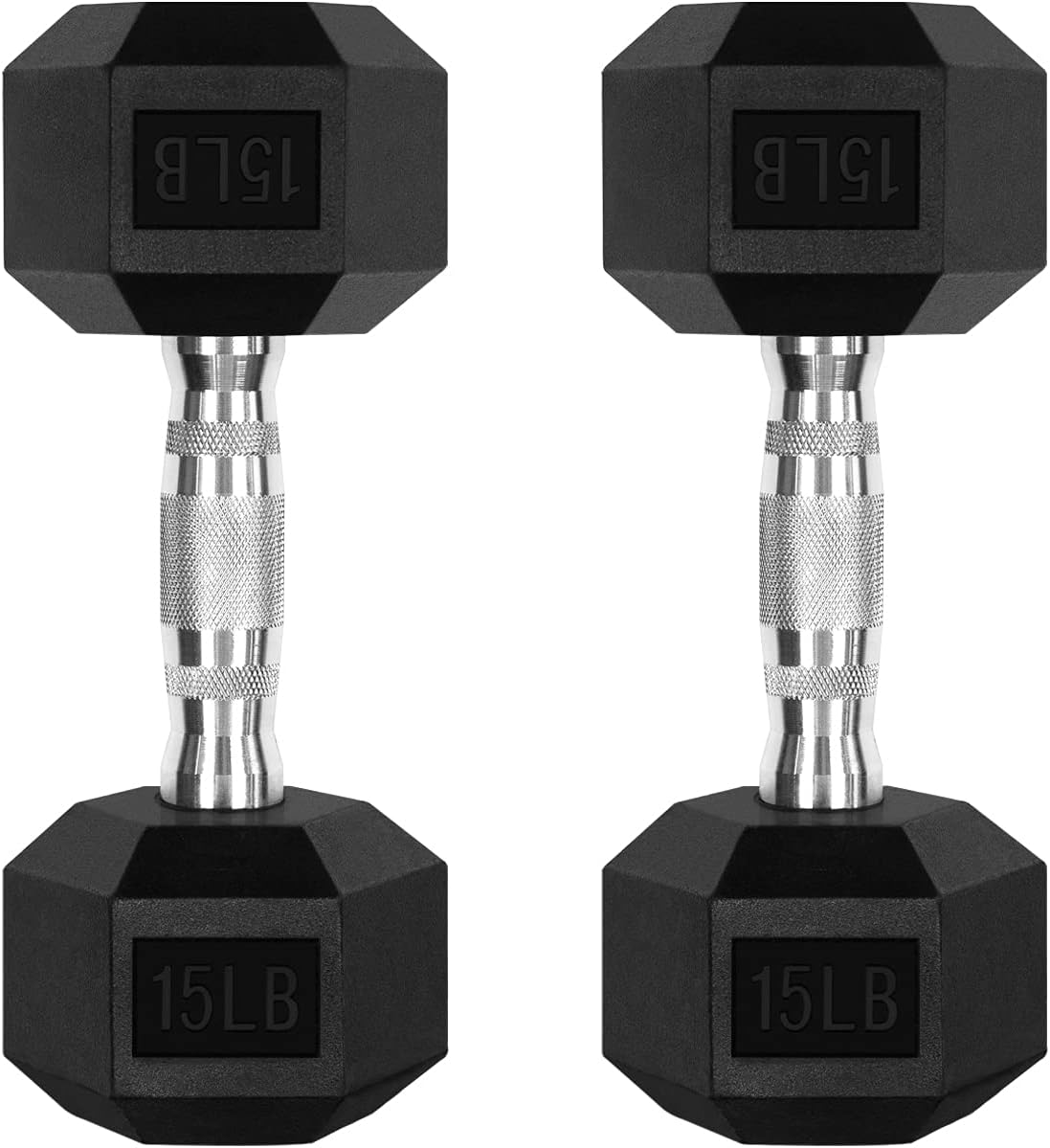 RitFit Rubber Coated Hex Dumbbell Set with Rack, 5-780LB for Home Gym Strength Training, Anti-Slip Knurled Handle, Hexagon Anti-Roll, Heavy-Duty Storage Rack