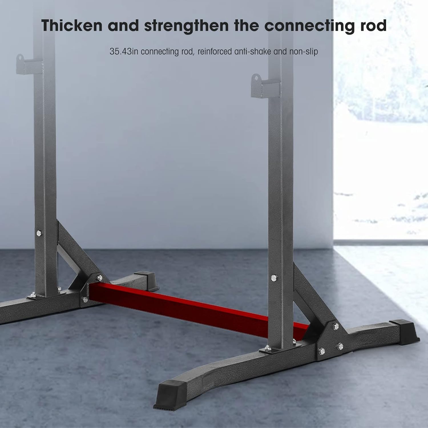 Tone Fitness 20 Pound Dumbbell Set Multi-Function Half-Frame Power Rack Exercise Squat Stand with Other Accessories, for Home Fitness Bar Rack Attachment