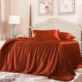 PROMEED 100% Mulberry Silk Duvet Cover Set 3PCS Full Size, Real 23 Momme Grade 6A Silk Bedding Set with Duvet Cover and Pillowcases (Dusk, Full)