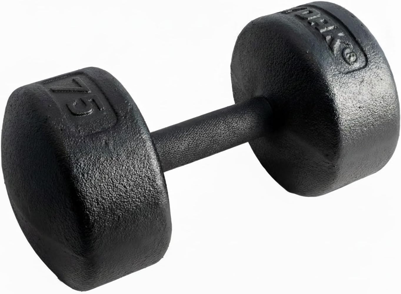 Legacy Solid Round Dumbbell Black – Heavy Duty Cast Iron Hand Weight with Knurled Ergonomic Grip for Strength Training, Muscle Toning, Home Gym Workout – 5 lb to 150 lb In Single & Pair