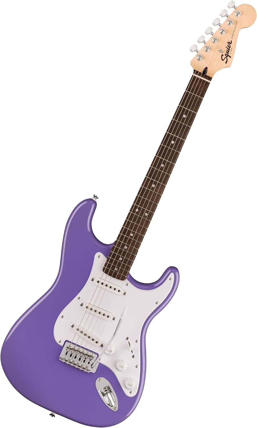 Fender Squier Sonic Stratocaster Electric Guitar, Ultraviolet, Laurel Fingerboard, White Pickguard