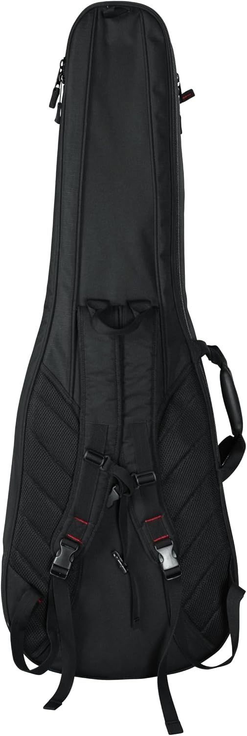 Gator Cases 4G-MiZone Series Gig Bag For Two Electric Guitars With Adjustable Backpack Straps, Fits Two Stratocaster and Telecaster Style Electric Guitars (GB-4G-ELEC 2X)