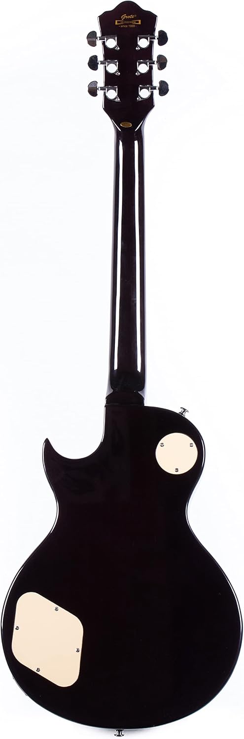Grote Electric Guitar Solid Body LPYS-006 Maple Neck, Stainless Steel Frets, Ideal for All Levels, with Gigbag(Black)