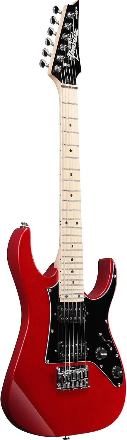 Ibanez GRGM21M RG Gio miKro Short-Scale Electric Guitar - Candy Apple Bundle with Gig Bag, Tuner, Instrument Cable, Strap, Austin Bazaar Instructional DVD, and Polishing Cloth