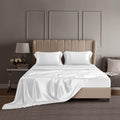 DISANGNI 22 Momme 100% Mulberry Silk Bedding Set - 4-Piece Luxury (2 Pillowcases, 1 Fitted Sheet, 1 Flat Sheet) - 6A Grade Natural Silk (Cream White, California King)
