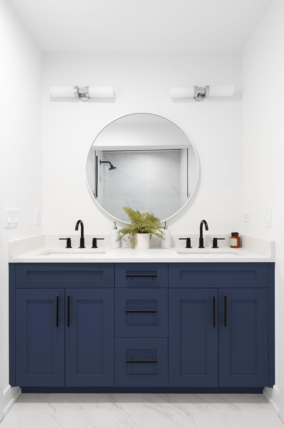 Beyond Paint All-in-One Refinishing Paint, No Sanding, Matte Finish for Cabinets, Countertops, Furniture and Doors, 1 Gallon, Navy