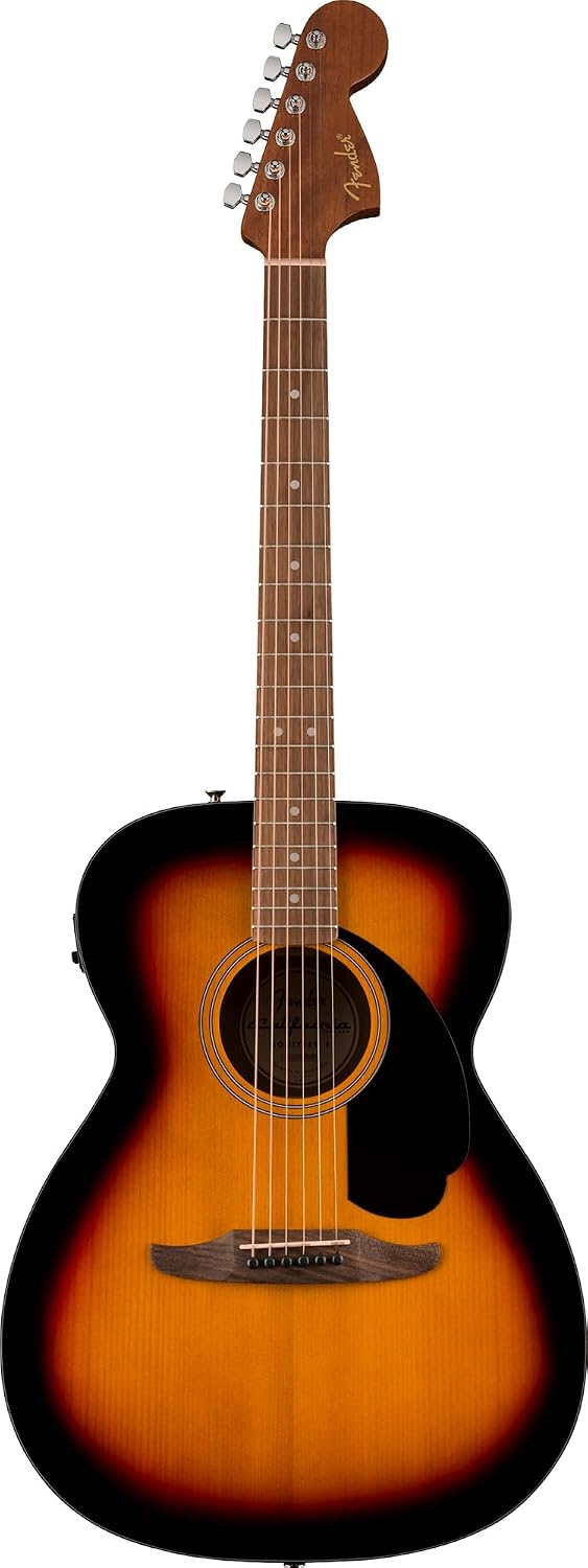 Fender California Standard Monterey E Acoustic-Electric Guitar - 3-Color Sunburst Bundle with Gig Bag, Tuner, Strap, Strings, Picks, and Austin Bazaar Instructional DVD