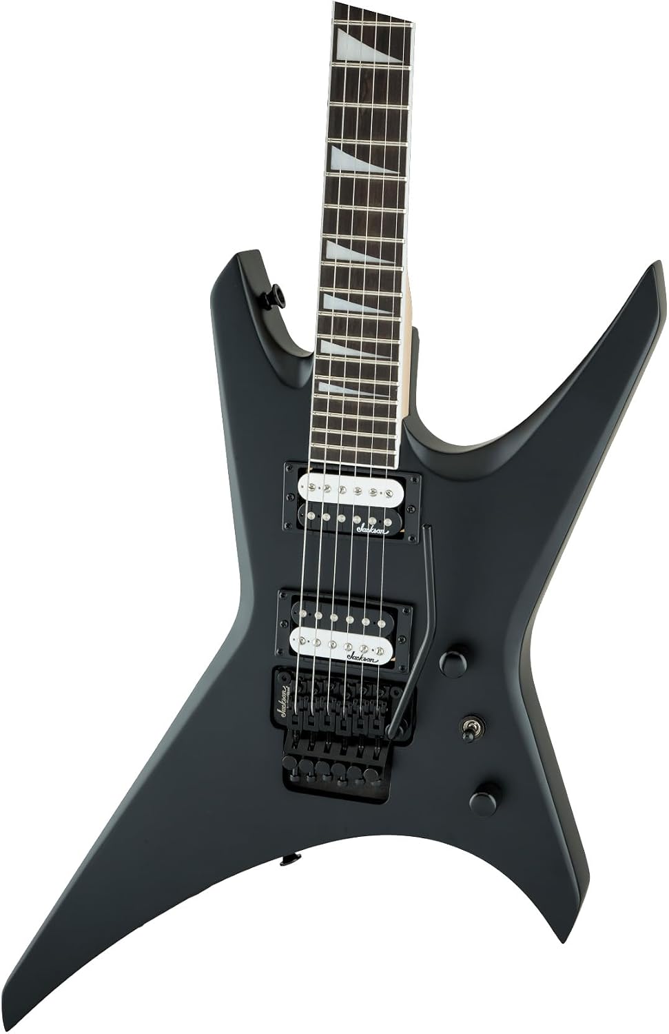 Jackson Warrior JS32 Electric Guitar - Satin Black Bundle with Cable, Tuner, Strap, Picks, and Austin Bazaar Guitar DVD