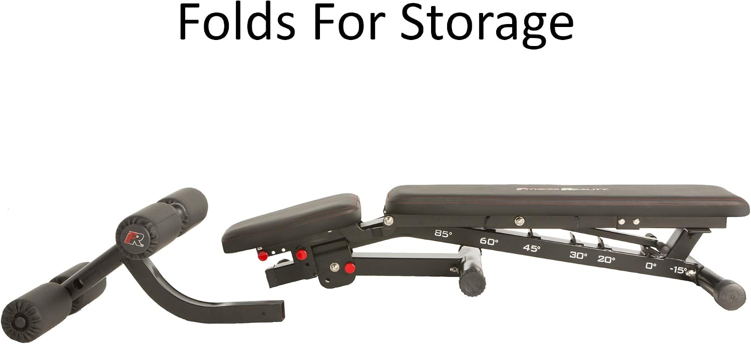 Fitness Reality 2000 Super Max XL High Capacity NO Gap Weight Bench with Detachable Leg Lock-Down