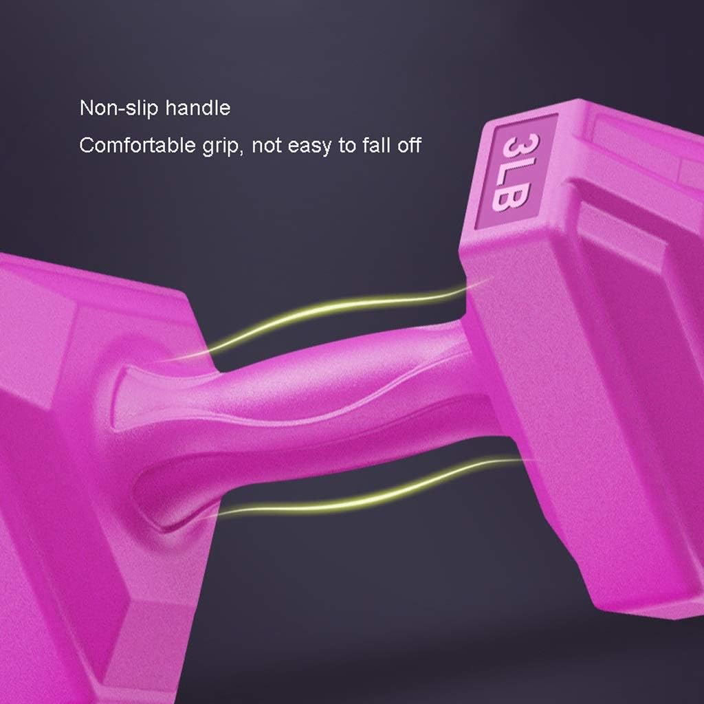 XuYuanjiaShop Ladies Small Dumbbell Home Fitness Equipment Rubber Coated Dumbbell Hand Weight Suitable for Bodybuilding, Yoga, Thin Arms, Pair (Color : Red, Size : 3lb2)