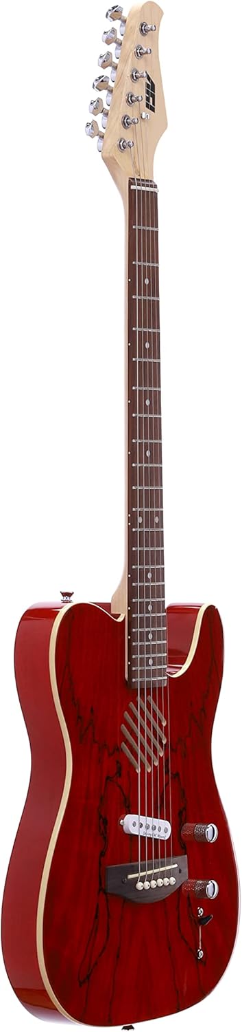 IYV- ITAP-200 Semi Hollow Semi-Aucoustic Electric Guitar, Trans Red (IYV)