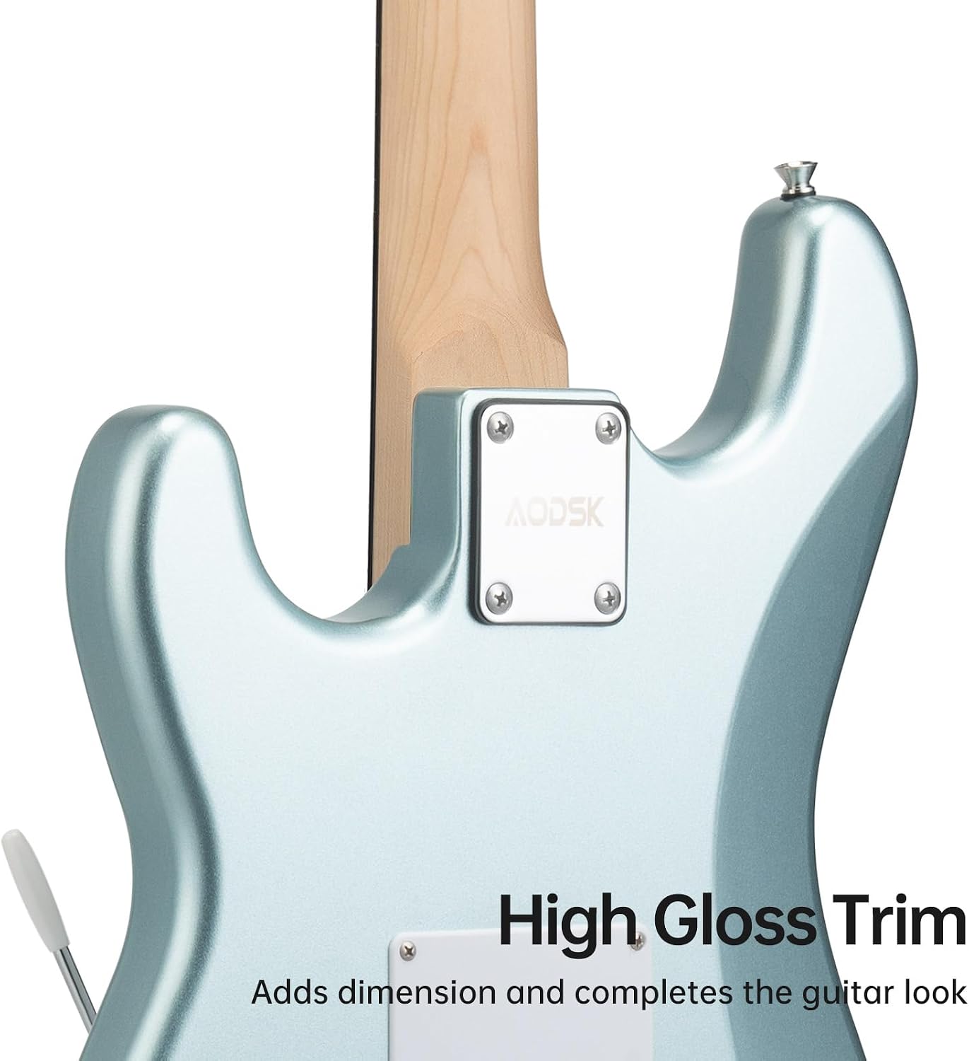 AODSK Electric Guitar, 39' Beginner Electric Guitar Kit, Matte Finish, HSS Pickups, Guitar Starter Kit with AMP, Includes Digital Tuner, Strings, Pick, Vibrato Bar, Capo, Strap, Gig Bag, Blue