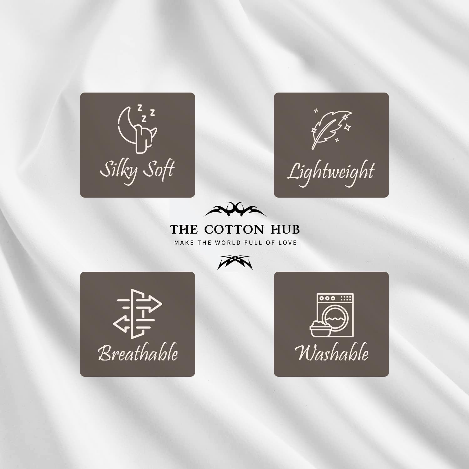 100% Pima Cotton Cal-King Sheet Set – 600 Series Sateen Weave, Soft & Breathable Luxury Bed Sheets, Deep Pocket Fitted Sheet 15-20', Hotel Quality Bedding (4 Piece Set) (Solid, White)