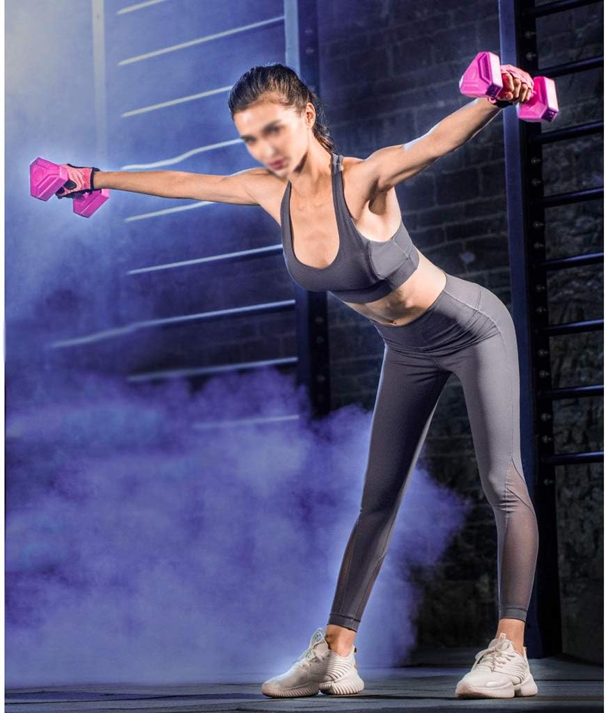 XuYuanjiaShop Ladies Small Dumbbell Home Fitness Equipment Rubber Coated Dumbbell Hand Weight Suitable for Bodybuilding, Yoga, Thin Arms, Pair (Color : Red, Size : 3lb2)