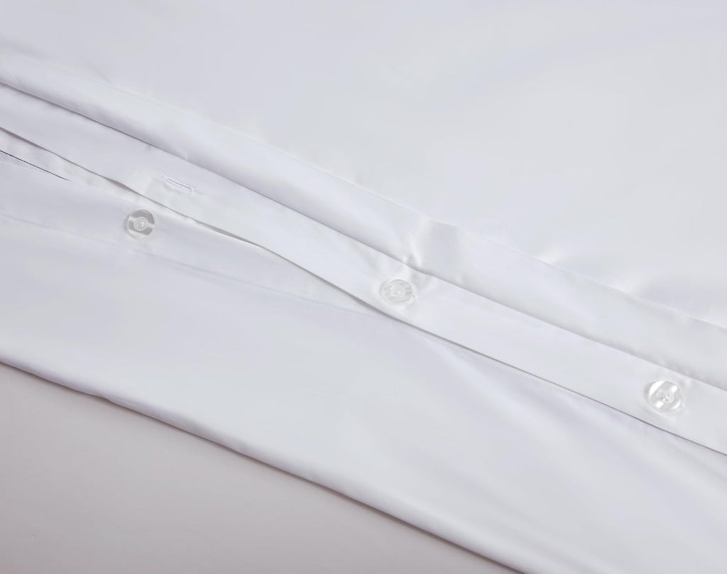 3 Pcs Do Not Include Filling Duvet Cover Set 100% Egyptian Cotton Sateen Luxury 400 TC (White Black, Full)