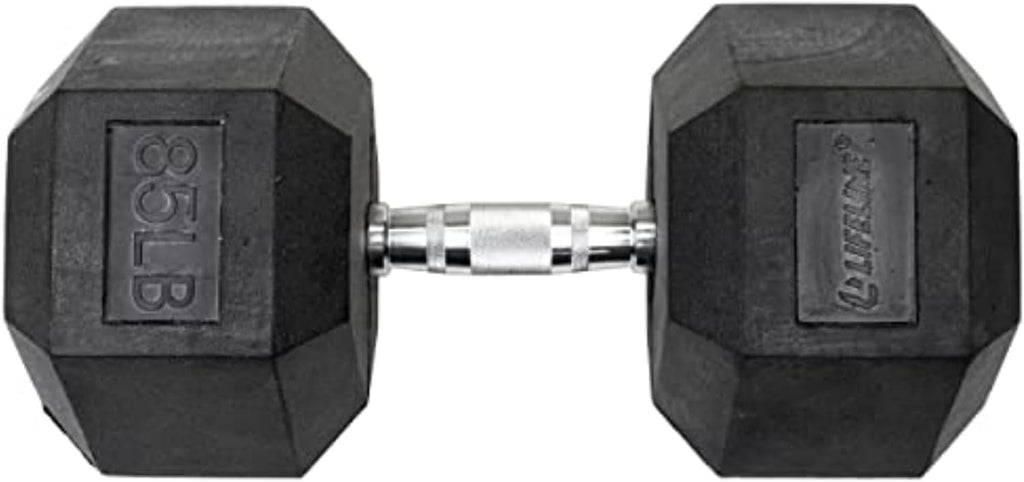 Lifeline Fitness Hex Dumbbells, Rubber Wrapped Hex Dumbbells, Premium Quality, Ergonomic Knurled Handle, Dumb Bells for Exercise, Home Gym Exercise Weights