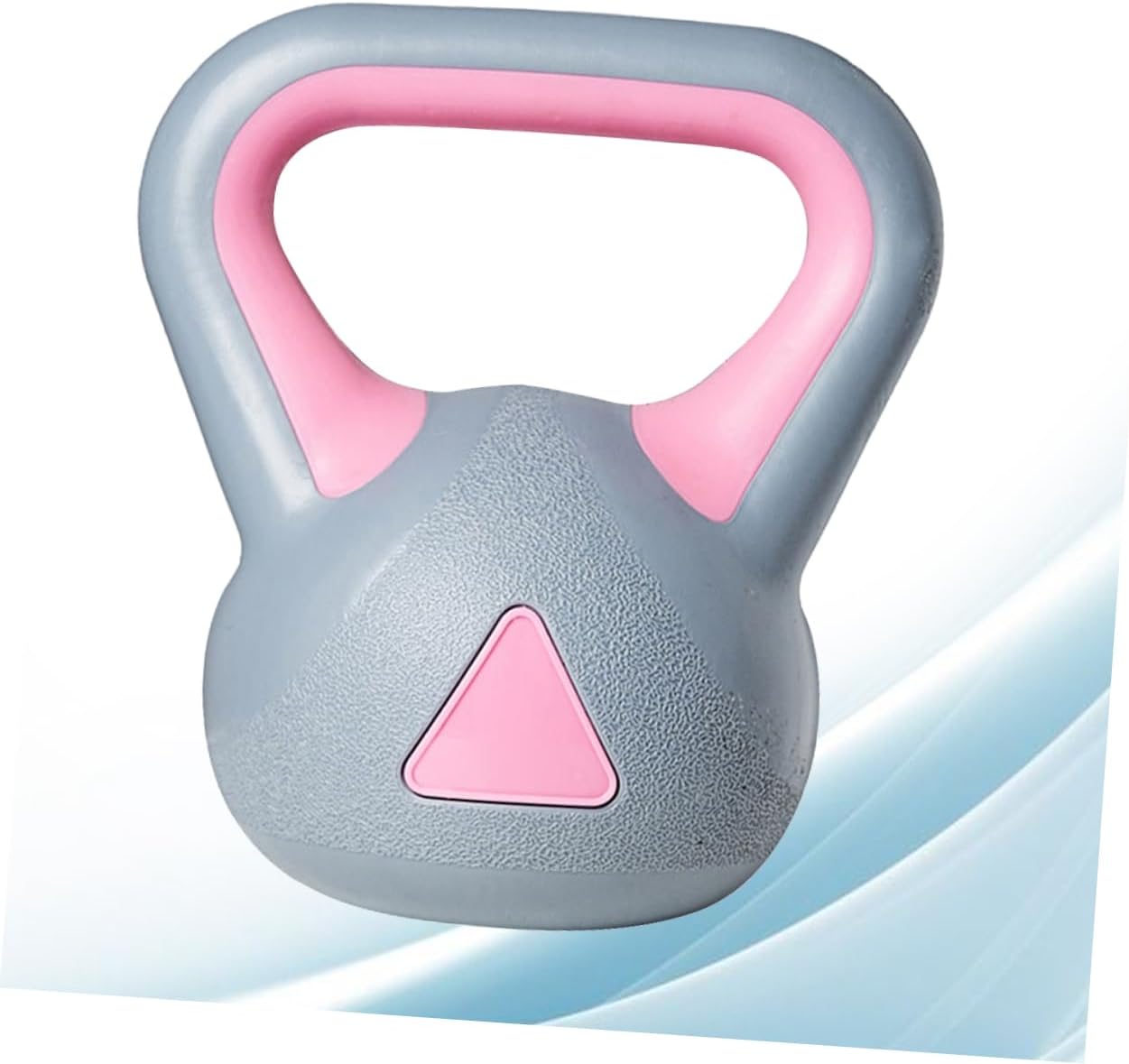 KOMBIUDA 1pc Rubberized Kettle-bell for Women's Fitness Training Non-slip Grip for Safe Workouts for Strength and Endurance Building Gym Gray Pink