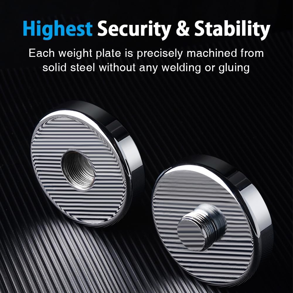 Northdeer Weight Plates for Steel Dumbbells 4 Pieces 0.5lb 1.5lb 2.5lb 3lb 5lb 7.5lb (Standard-Finish)