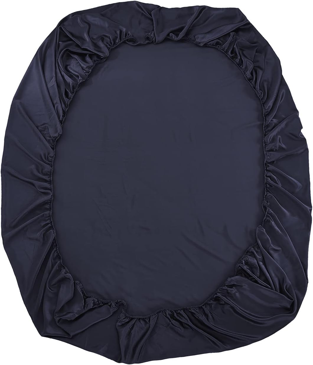 LilySilk 3PC Silk Fitted Sheets Set 100% Mulberry Silk 6A Grade, 2 Silk Pillowcases and 1 Silk Fitted Sheet, 16 Inch Deep Pocket, 19 Momme Silk Bed Sheets Navy Blue, King
