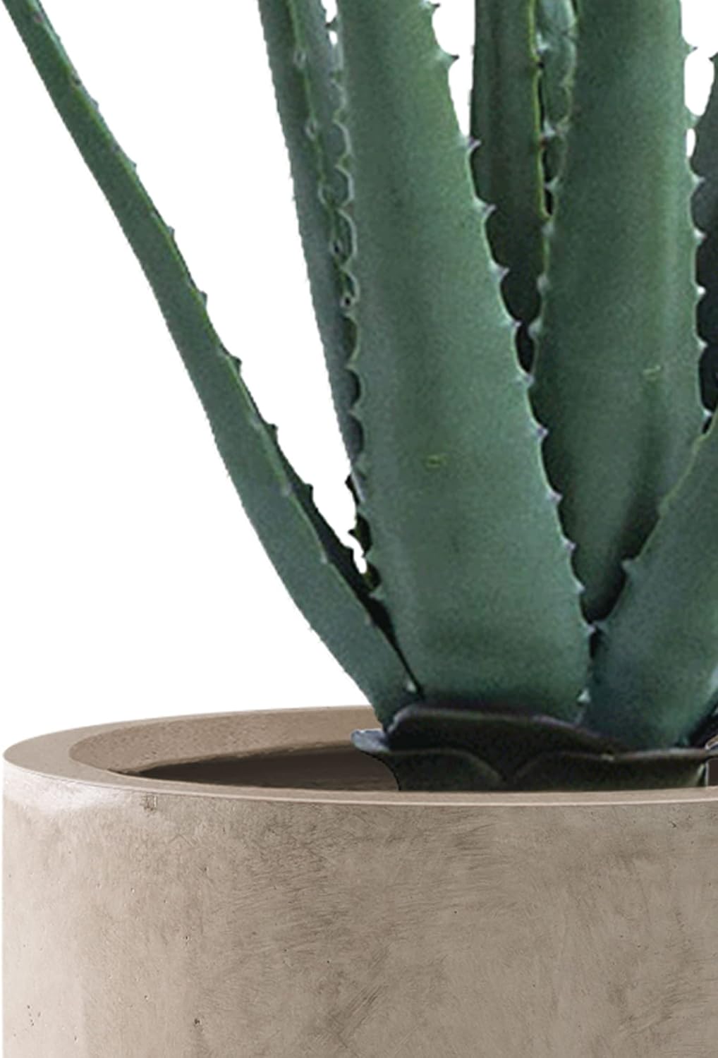 Kante 31.4' and 23.6' H Weathered Concrete Finish Concrete Tall Planters Large Outdoor Indoor Decorative Plant Pots with Drainage Hole and Rubber Plug, Modern Tapered Style for Home and Garden