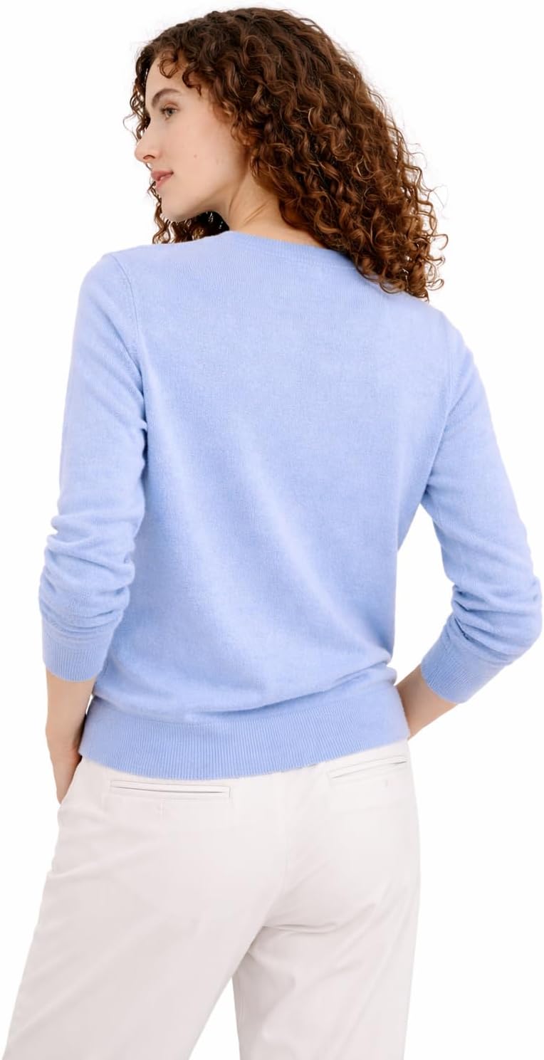 State Cashmere Women's Essential Crewneck Sweater 100% Pure Cashmere Classic Long Sleeve Pullover