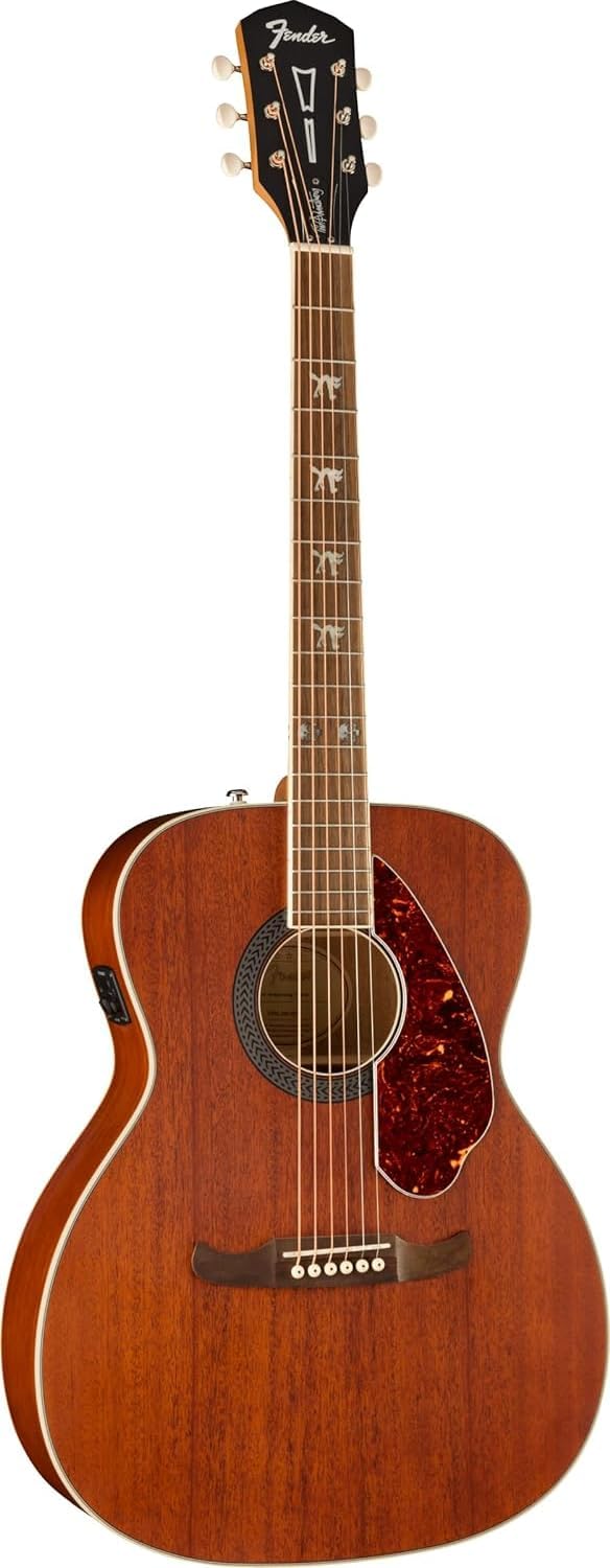 Fender Tim Armstrong Hellcat Concert Acoustic Guitar, with 2-Year Warranty, Natural, Walnut Fingerboard