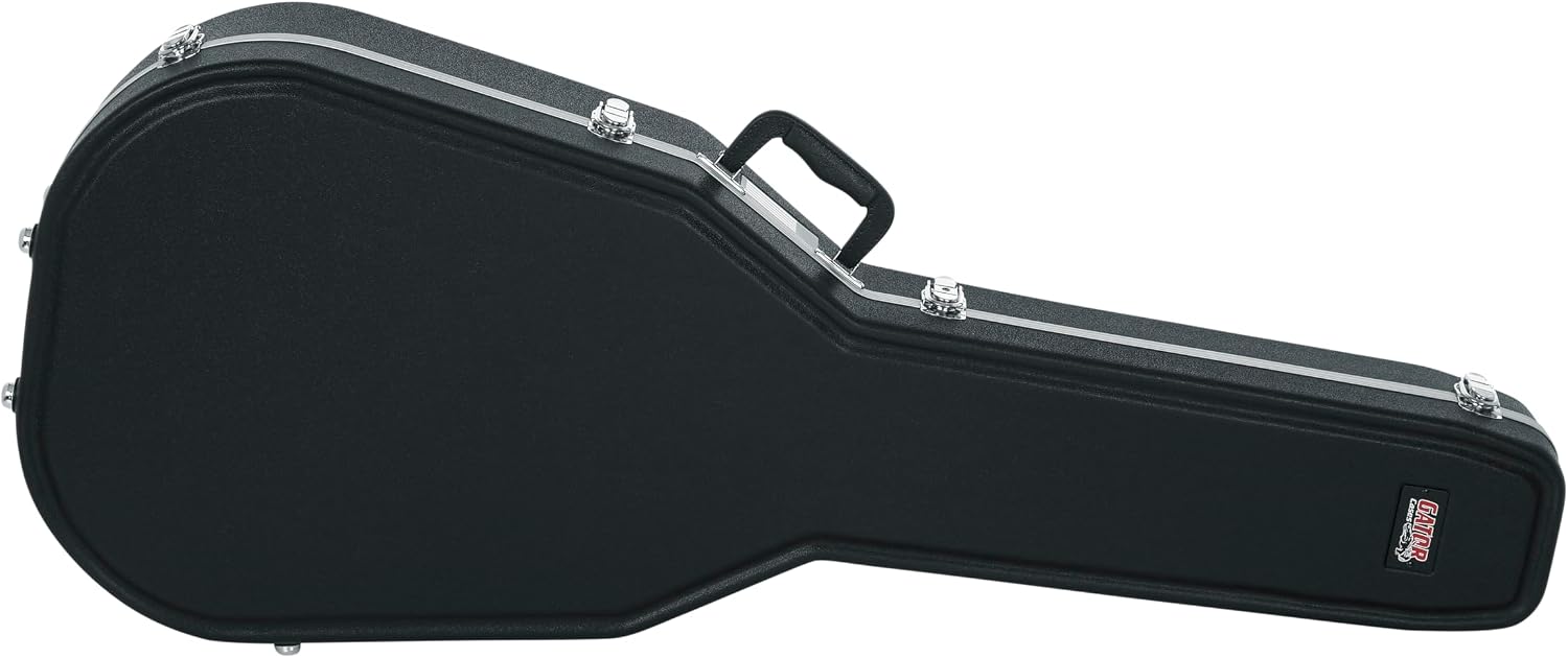 Gator Cases Deluxe ABS Molded Case for Acoustic Guitars; Fits Ovation Style Deep Contour Acoustic Guitars (GC-DEEP BOWL)