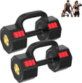 Adjustable Dumbbell Set, 4 Levels Weights Dumbbell Set with Each 5lb/10.3lb/15.4lb/20.5lb, Adjustable dumbbells Paired with ergonomic Handle for Home Gym Strength Training