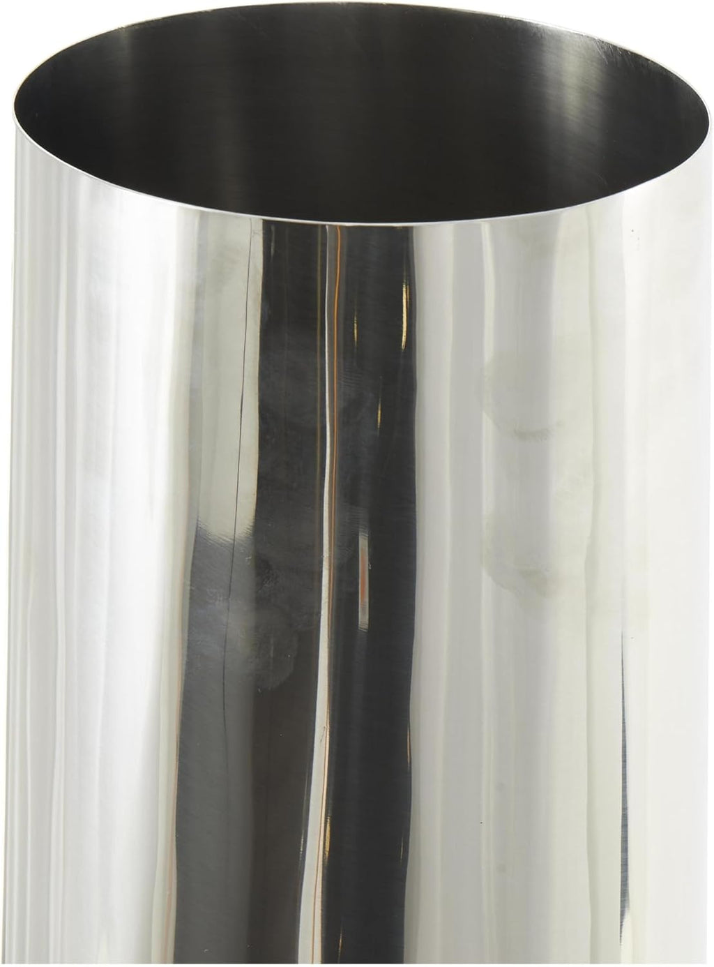 Deco 79 Stainless Steel Metal Decorative Vase Minimalistic Tall Floor Cone Centerpiece Vase, Flower Vase for Home Decoration 9' x 9' x 48', Silver
