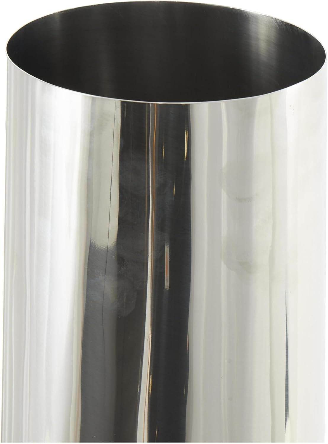 Deco 79 Stainless Steel Metal Decorative Vase Minimalistic Tall Floor Cone Centerpiece Vase, Flower Vase for Home Decoration 9' x 9' x 48', Silver
