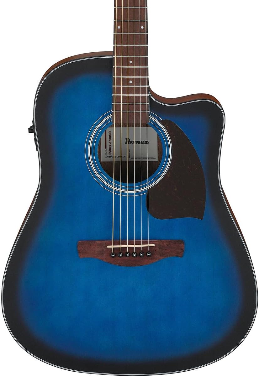 Ibanez PF50CE Acoustic-electric Guitar - Open-pore Trans Blue Sunburst