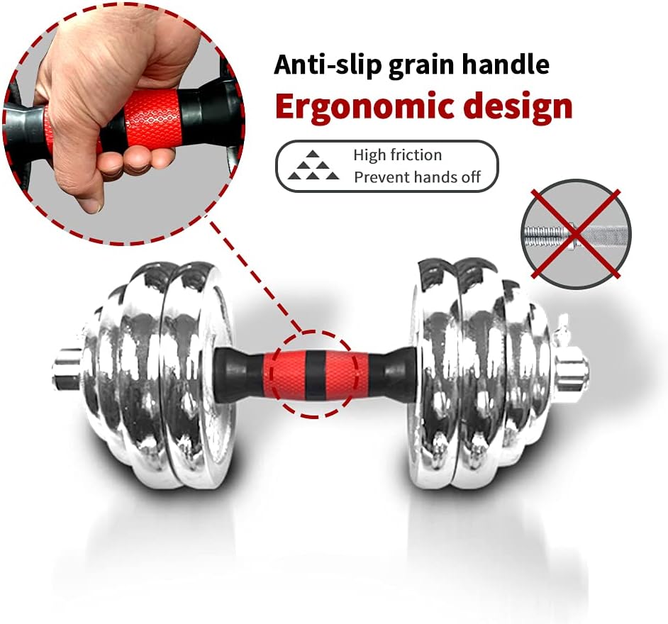 Adjustable Dumbbells Set 44 LB / 66 LB / 110 LB Home Weight Lifting Professional Dumbbells for Body Workout Home Gym Fitness with Carry Case