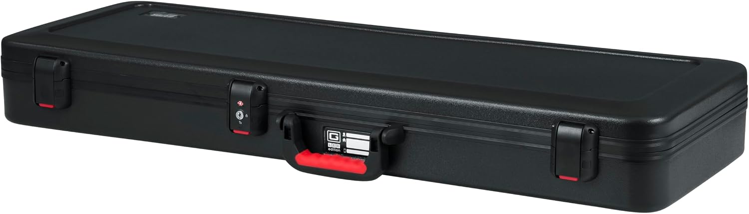 Gator Cases Molded Flight Case for Electric Guitar with Internal LED Lighting and TSA Approved Locking Latch, (GTSA-GTRELEC-LED)