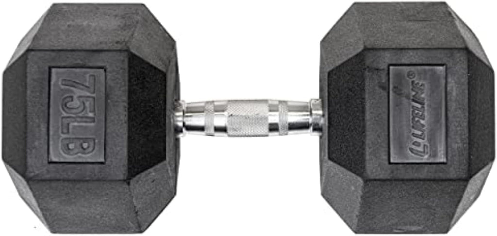 Lifeline Fitness Hex Dumbbells, Rubber Wrapped Hex Dumbbells, Premium Quality, Ergonomic Knurled Handle, Dumb Bells for Exercise, Home Gym Exercise Weights