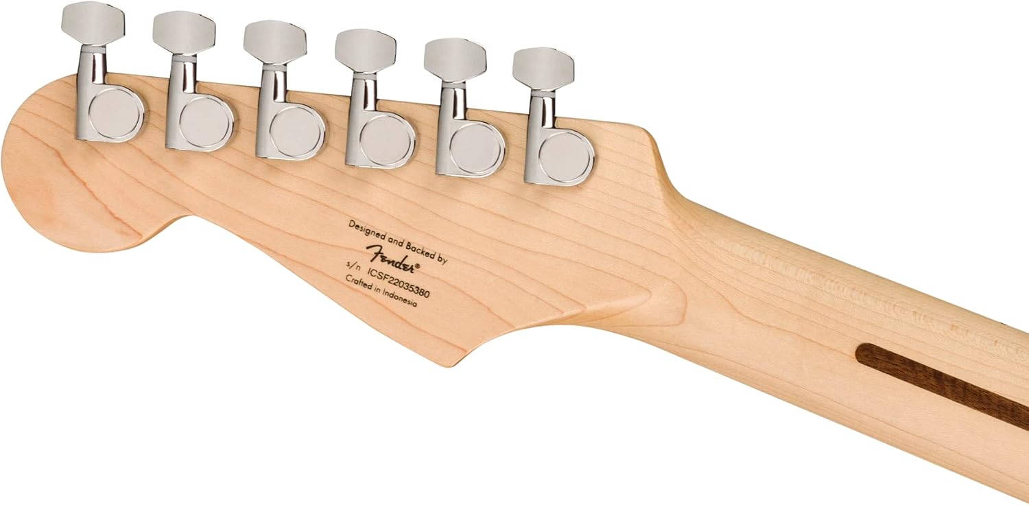 Squire Sonic Stratocaster HT Electric Guitar, Arctic White, Maple Fingerboard, White Pickguard
