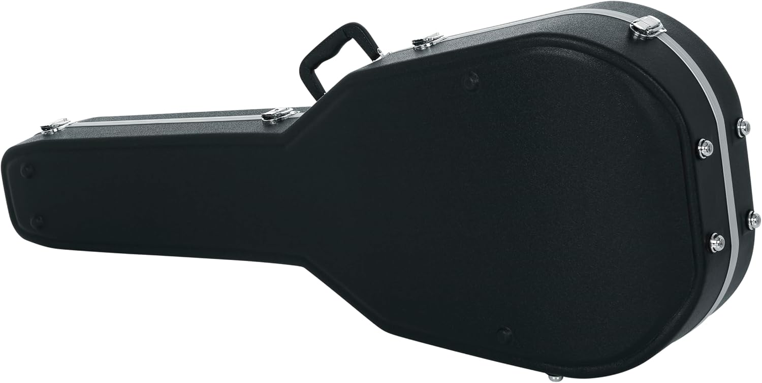 Gator Cases Deluxe ABS Molded Case for Acoustic Guitars; Fits Ovation Style Deep Contour Acoustic Guitars (GC-DEEP BOWL)