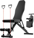 2026 ALSO GO New Adjustable Weight Bench, Workout Benches with Leg Extension, Foldable Incline Decline Bench Press, Roman Chair, Full Body Strength Training Equipment for Home Gym