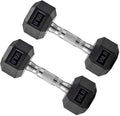 Hex Dumbbell Set, 10-80 lb Rubber Encased Hex Dumbbells, Home Gym Dumbbells for Women & Men, Muscle Toning, Strength Building and Full Body Workout(10 LB Pair)