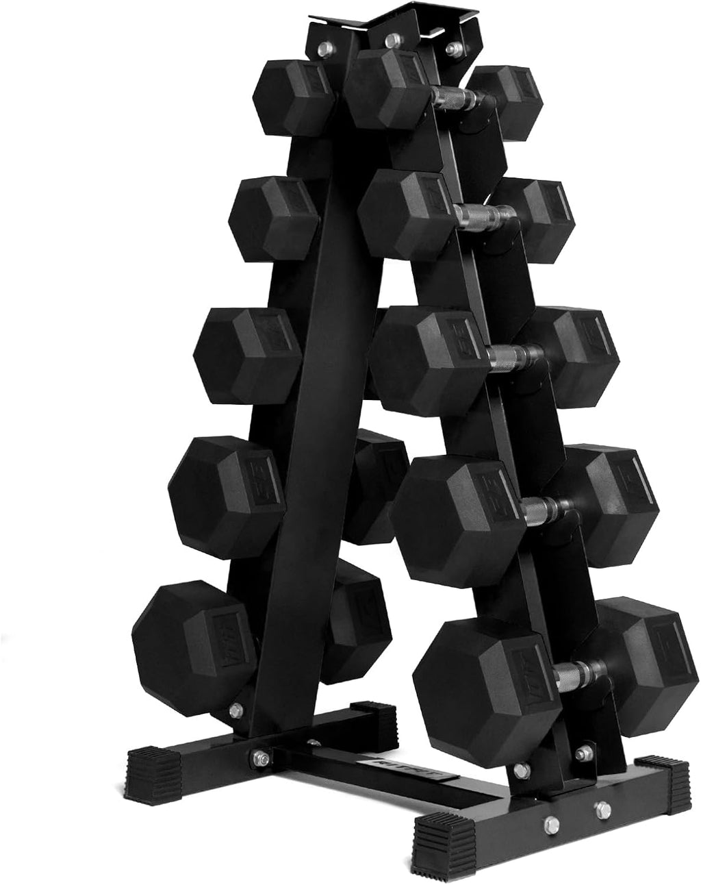 Ritfit 5-650 LBS PVC Encased Hex Dumbbell Sets with Optional Rack for Home Gym, Hand weight with Chrome Handle for Strength Training,Workouts