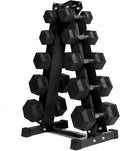 Ritfit 5-650 LBS PVC Encased Hex Dumbbell Sets with Optional Rack for Home Gym, Hand weight with Chrome Handle for Strength Training,Workouts